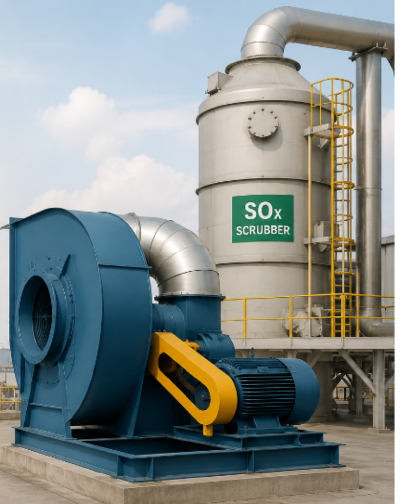 Texas Centrifugal Fans for SOx Scrubber Applications